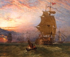 HMS Britannia in Full Sail