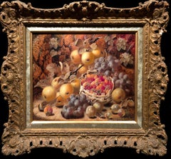 Nature morte aux fruits sur une rive moussue