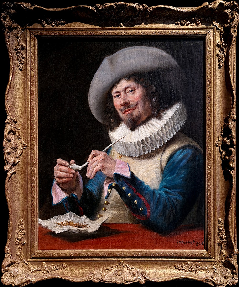 Frank Moss Bennett Portrait Painting – Ein edler Gentleman