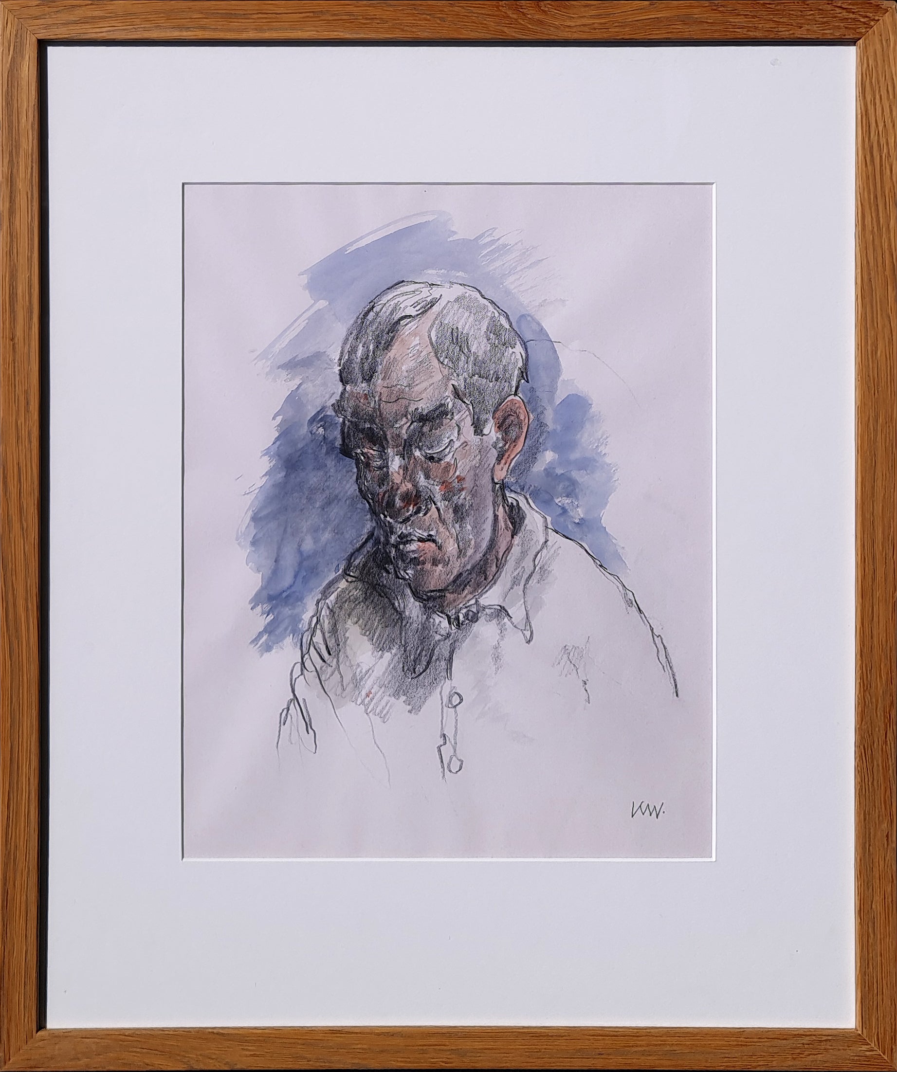 Sir Kyffin Williams Portrait - An Old Anglesey Farmer