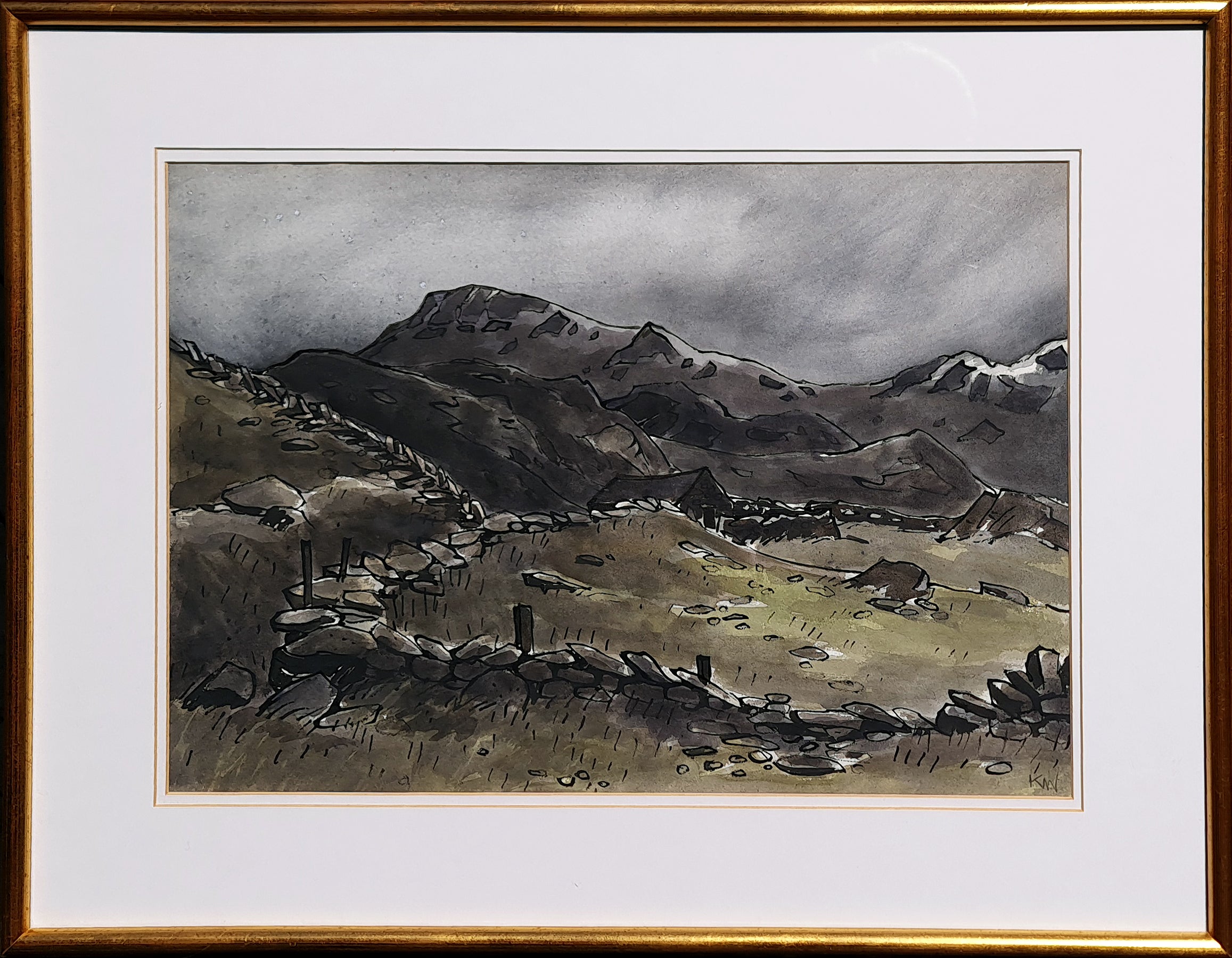 Sir Kyffin Williams Landscape Art - Aran, Snowdonia Peaks