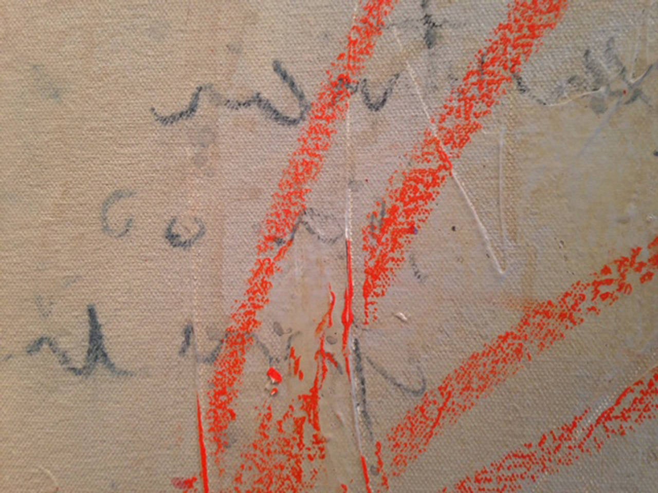 This painting was made in collaboration with Mayte Guzman. Mayte Guzman and Beatriz Simón explore themes such as time, change and life through symbolism, shape, texture and color. Both artists convey a synthesis of ideas about the human form and