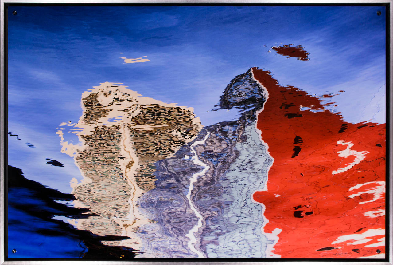 Charles Jacobs Abstract Photograph - Pier Four Reflection