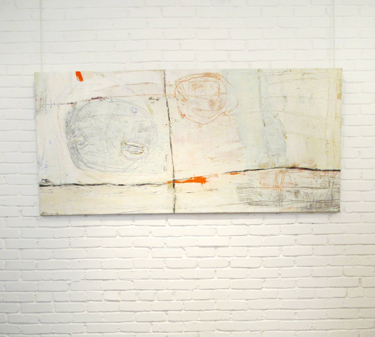 True to the nature of abstract art, Simón’s art invites multiple interpretations. Although her work is abstract, the human is ever present. Her works are human expressions with proof of human presence through hands, dripping, handwriting,