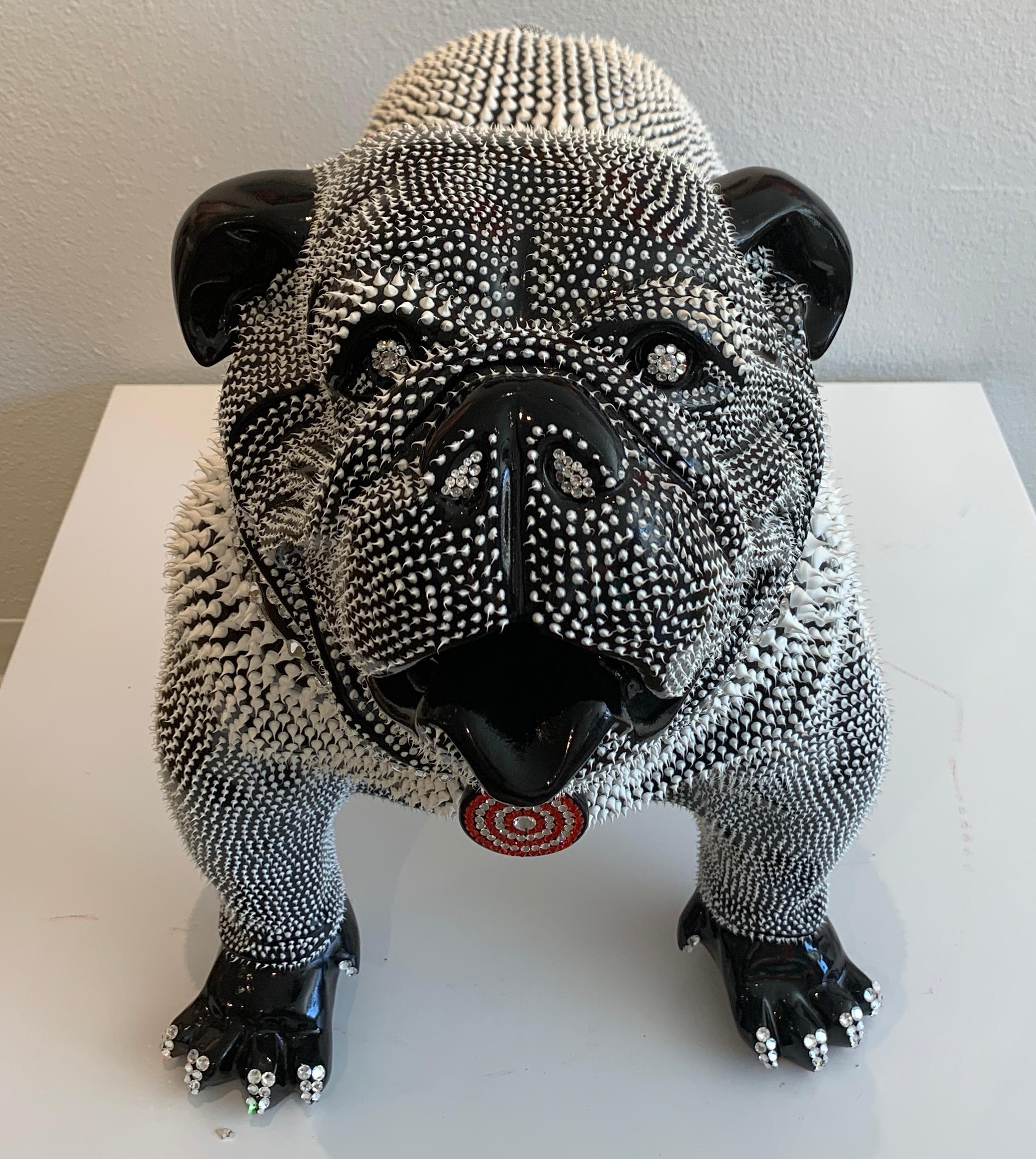 Bulldogge #1 und Schale (Zeitgenössisch), Sculpture, von Eddy Maniez