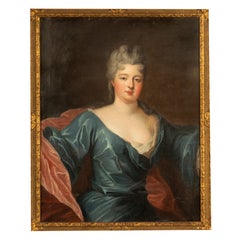 Antique 18thC Royal French Oil Painting Portrait Elizabeth Madame Palatine 1780