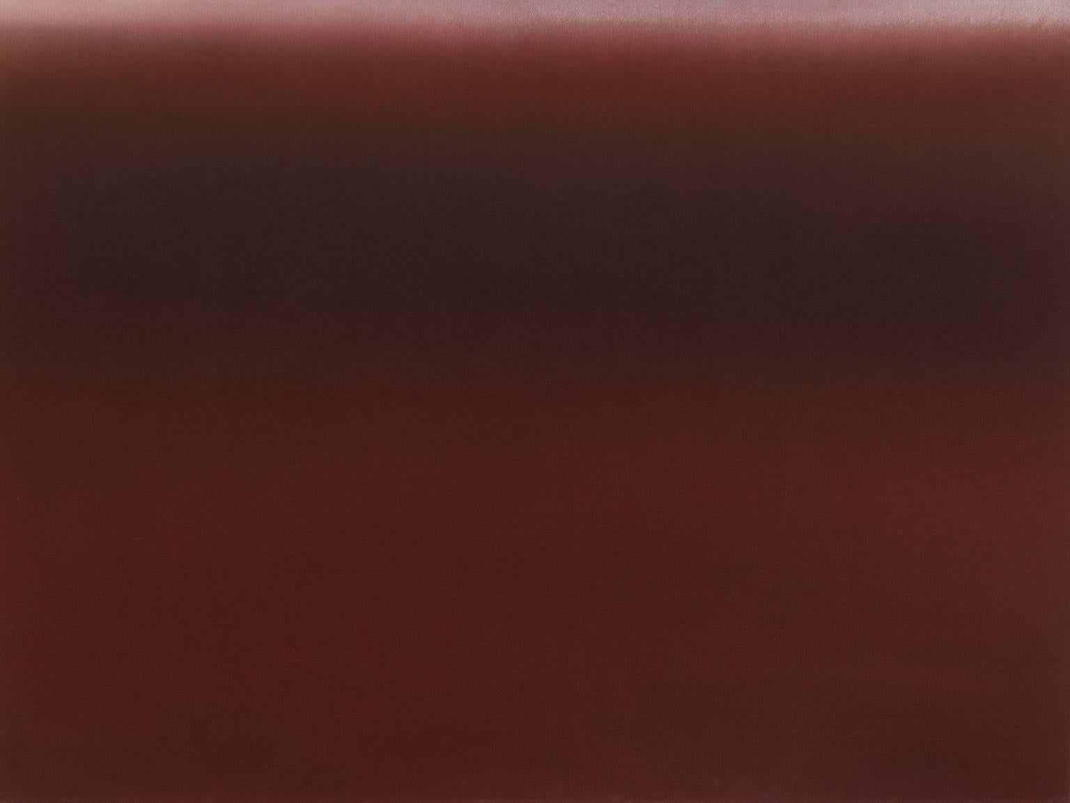 Mala Breuer Abstract Painting - 1975 (maroon, deep plum, lavender grey)