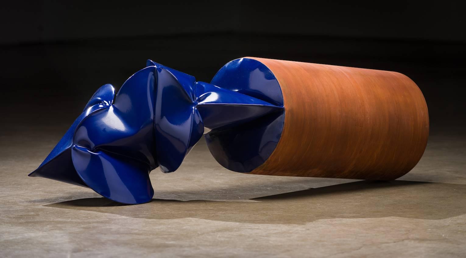Jeremy Thomas Abstract Sculpture - Flaring Blue