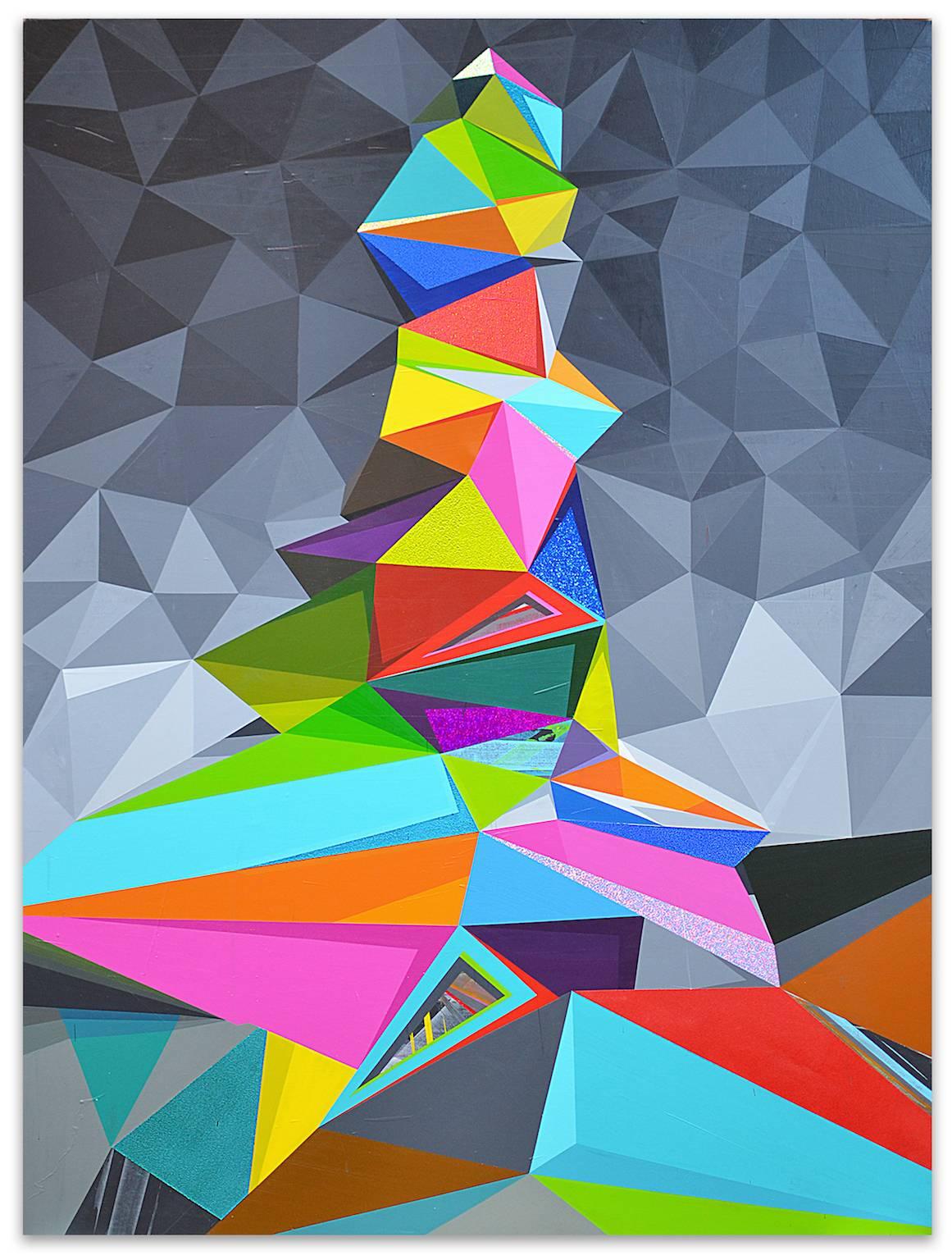 Travis Rice Abstract Painting - Chromo Tower