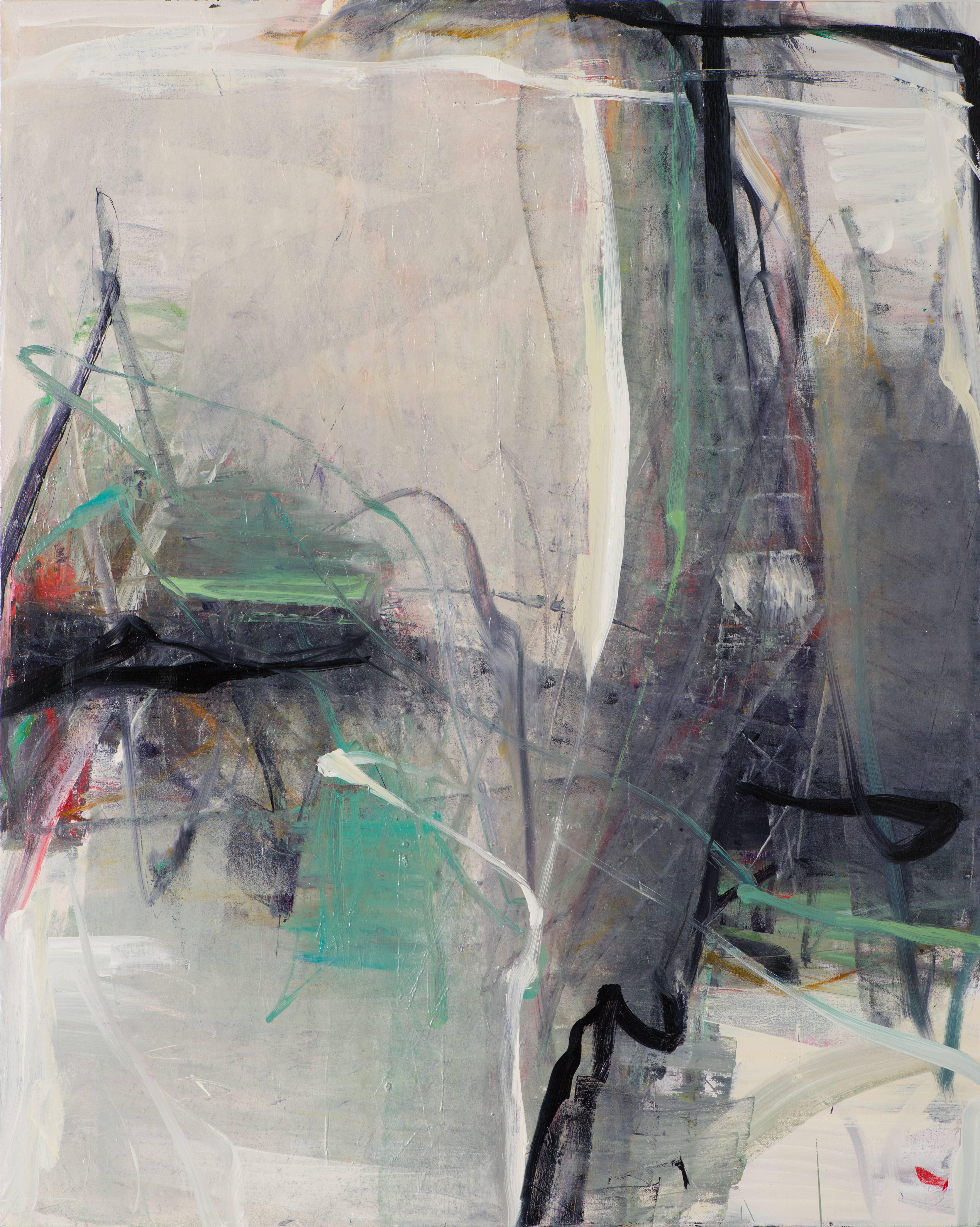 Tom Lieber Abstract Painting - Jade Duel 