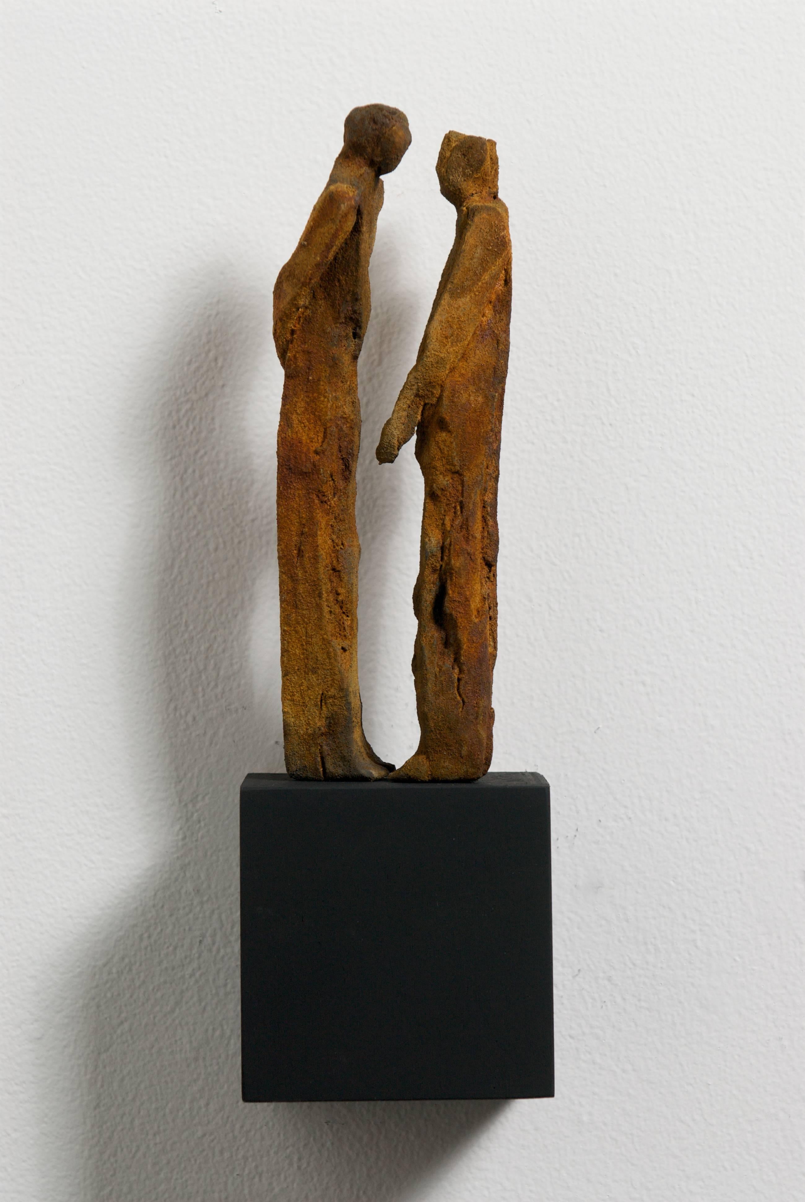 Denise Yaghmourian Figurative Sculpture - Figured Cube #12 