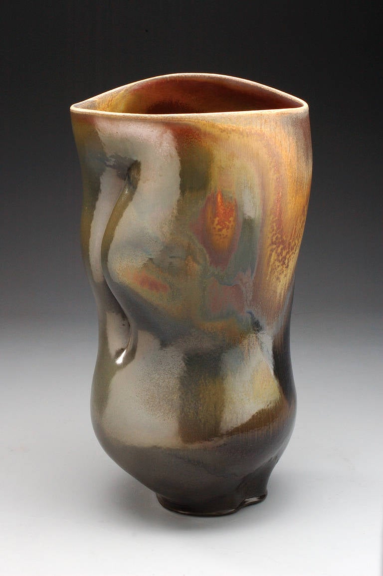 Chris Gustin Abstract Sculpture - Vessel with Fold (0903)