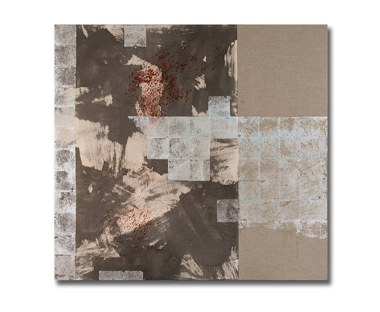 Judith Kruger Abstract Painting - Silver Lining Meditation