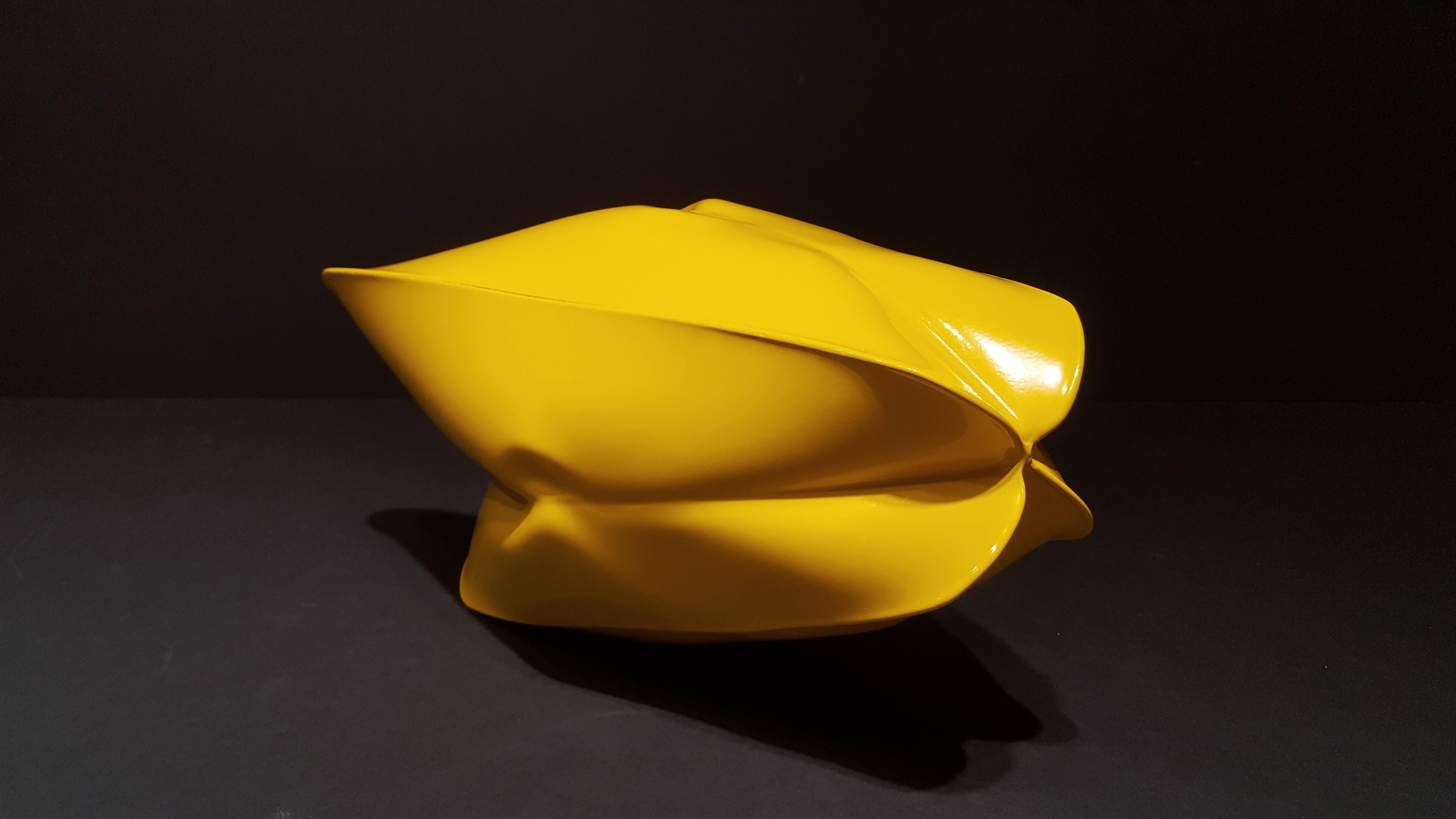 CAT 6 Yellow - Sculpture by Jeremy Thomas