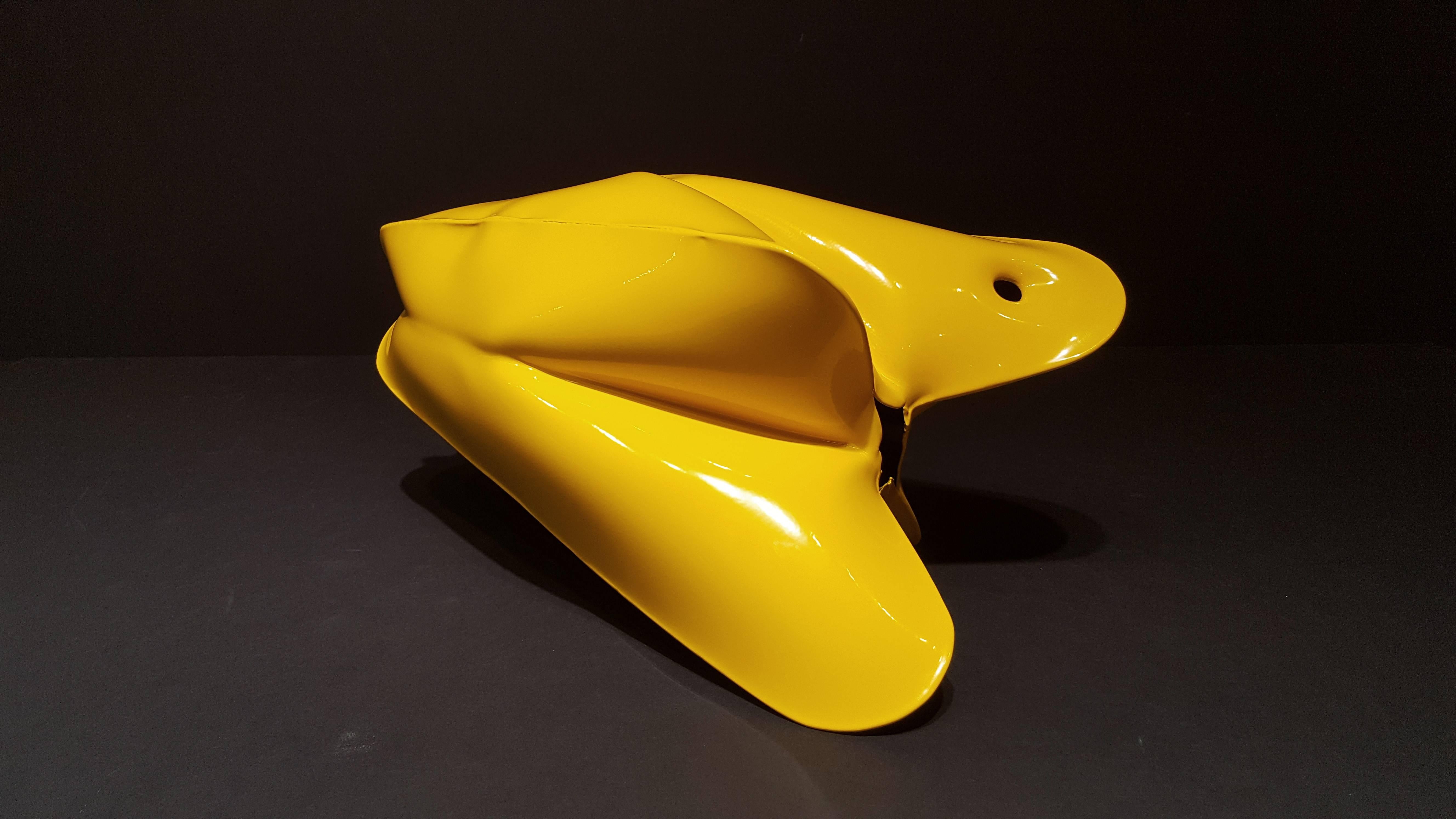 CAT 6 Yellow - Contemporary Sculpture by Jeremy Thomas