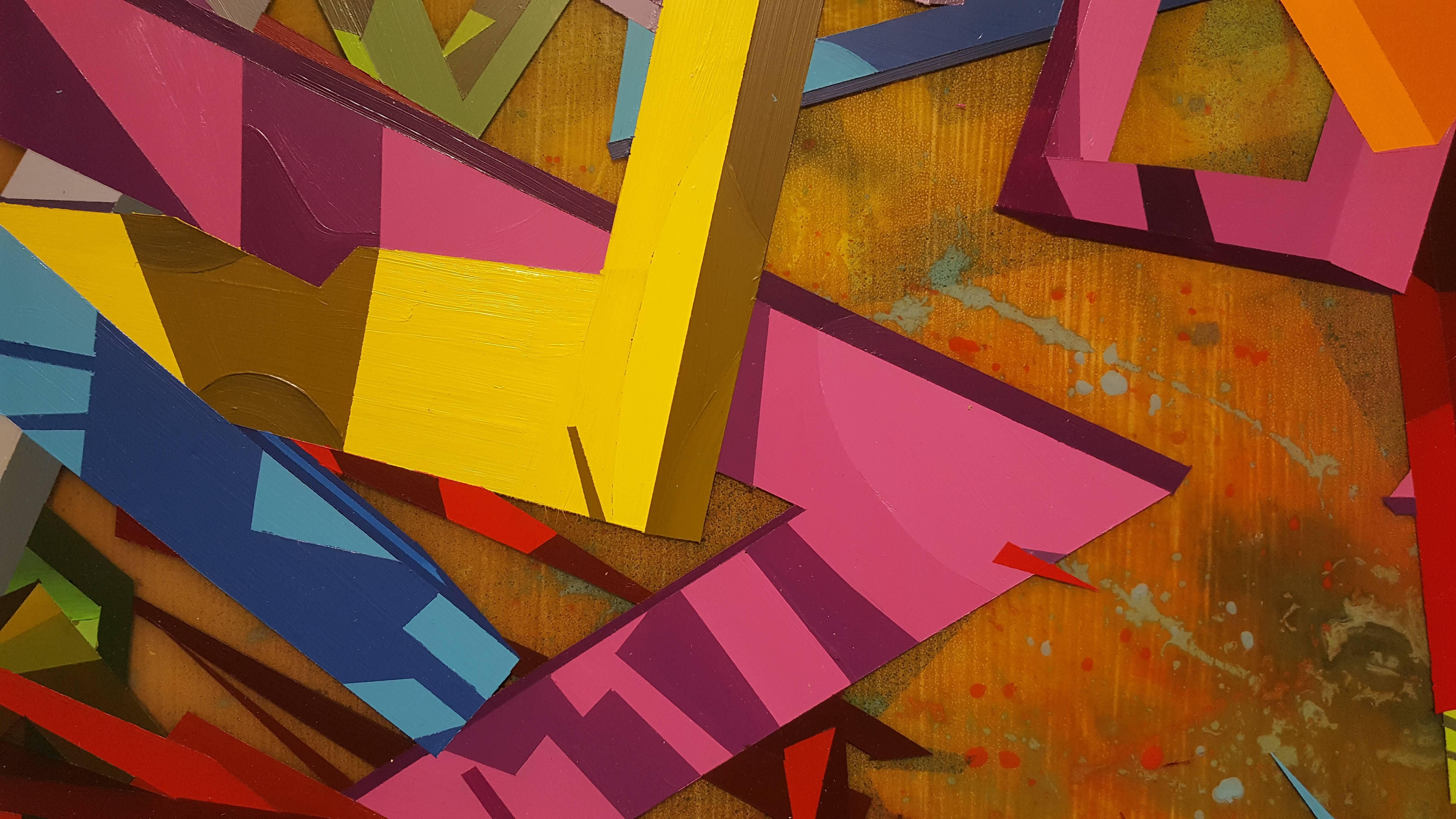 ZOOPOW - Abstract Geometric Painting by Travis Rice