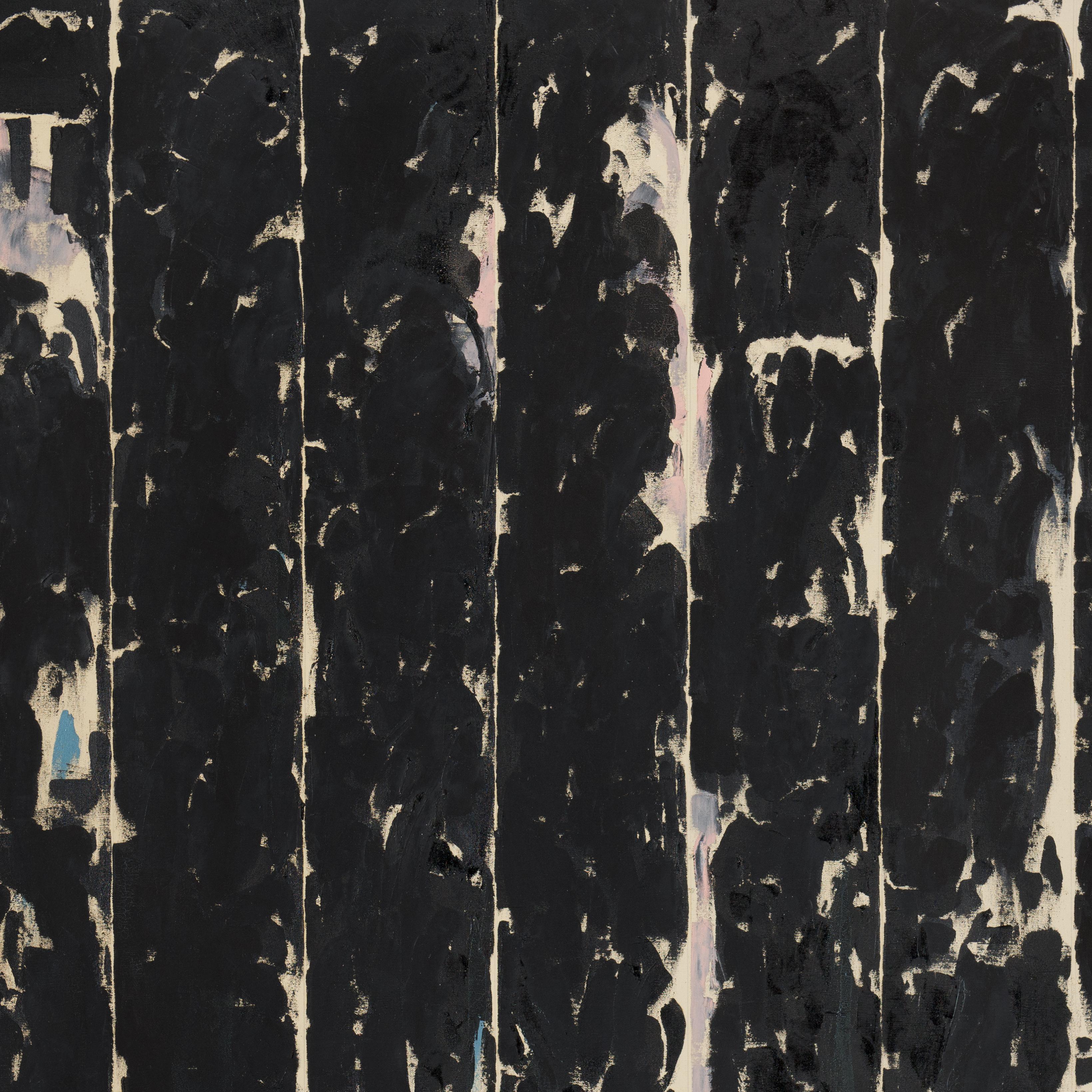Water Street (7.79) - Black Abstract Painting by Mala Breuer