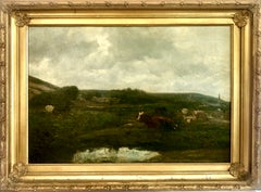 Late 19th-century French Pastoral Scene, Signed