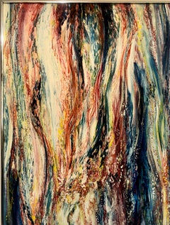 Abstract Late 20th-Century Painting, “Mystic Fires", Signed by Swift