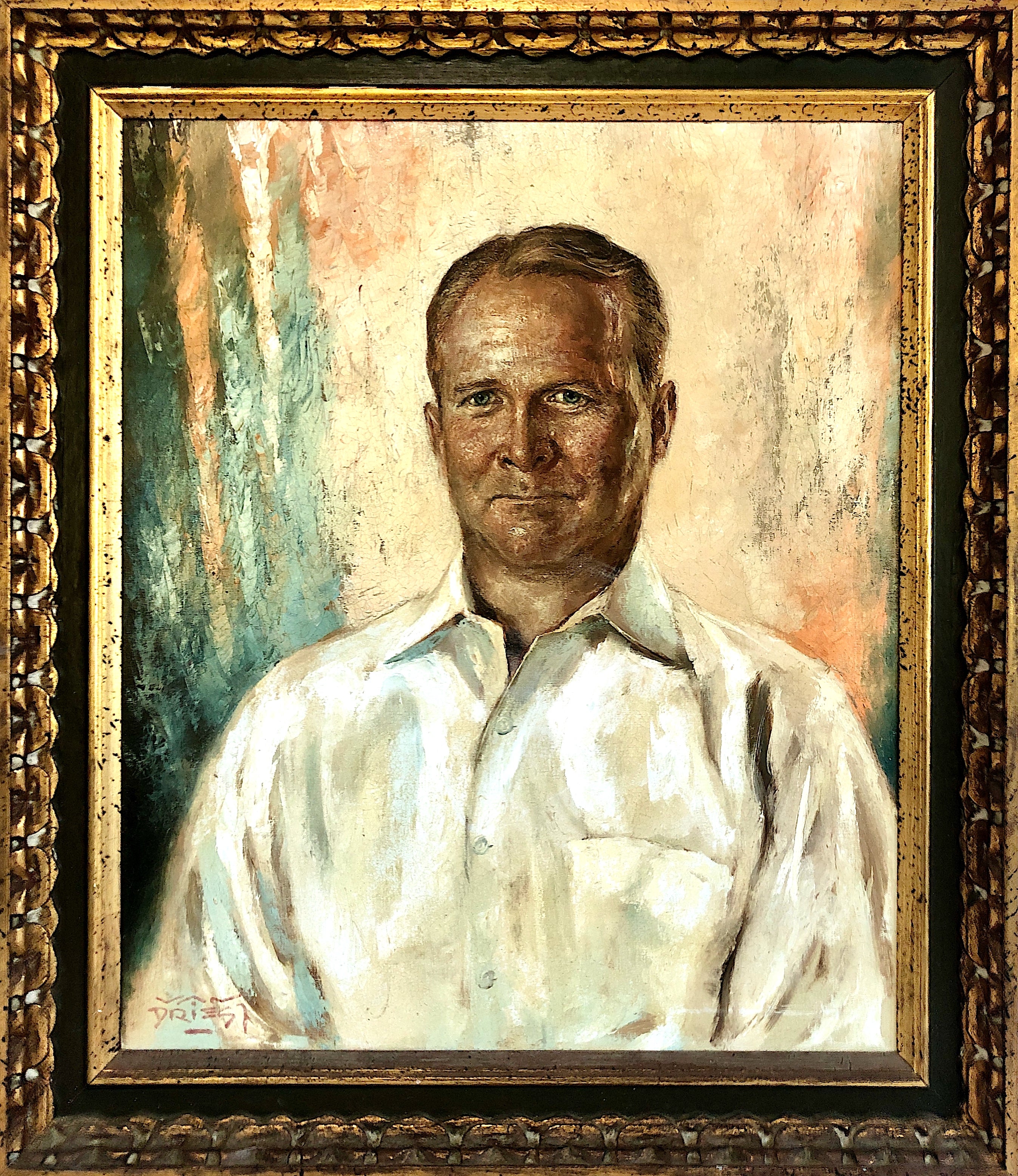 Late 20th-Century Portrait of a New Mexico Man, Signed