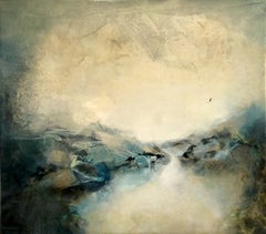 Pintura mexicana de expresionismo abstracto, firmada y poco común, de finales del siglo XX