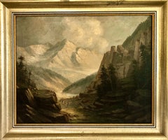 Pintura luminista de Yosemite de principios del siglo XX, atribuida a W.A. Carson