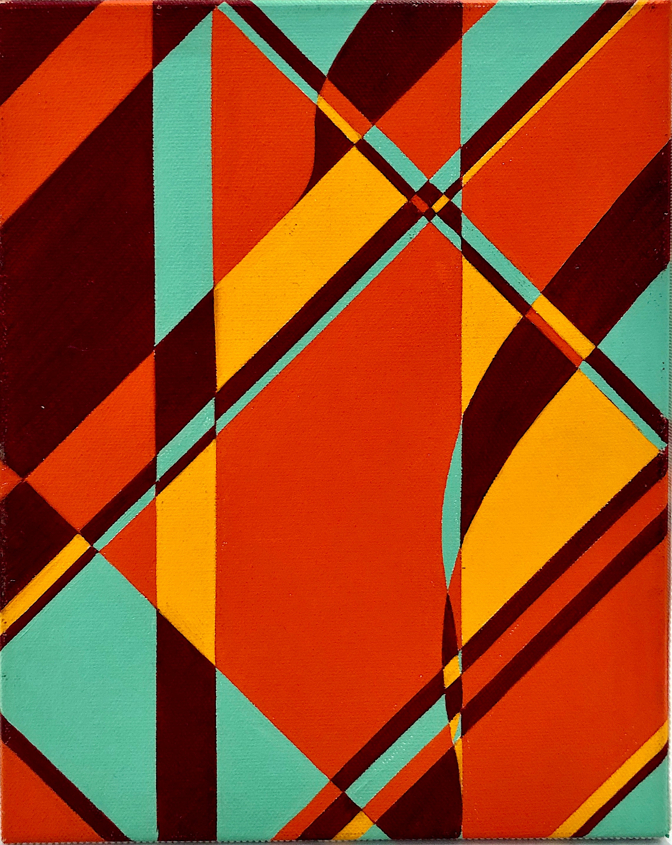 Hard-edge Abstract Geometric Painting
