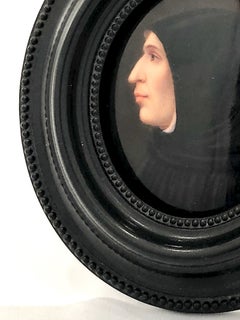 Portrait of Girolamo Savonarola Painted on Porcelain, after Fra Bartolomeo