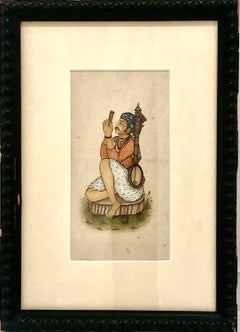 Set of Five Antique Indian Figurative Paintings