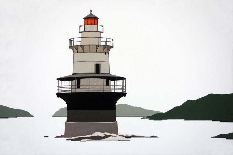 William Steiger Figurative Painting - Goose Rocks Lighthouse