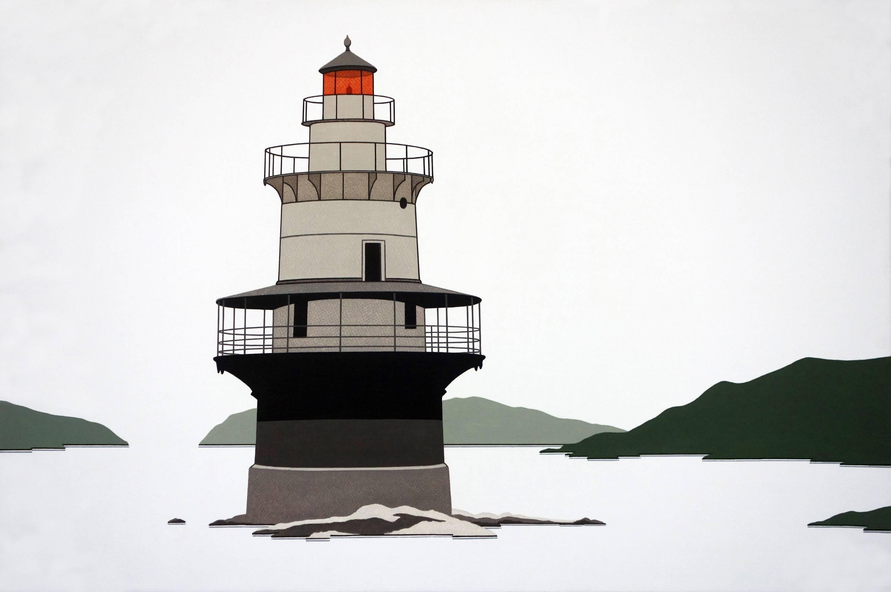 William Steiger Figurative Painting - Goose Rocks Lighthouse