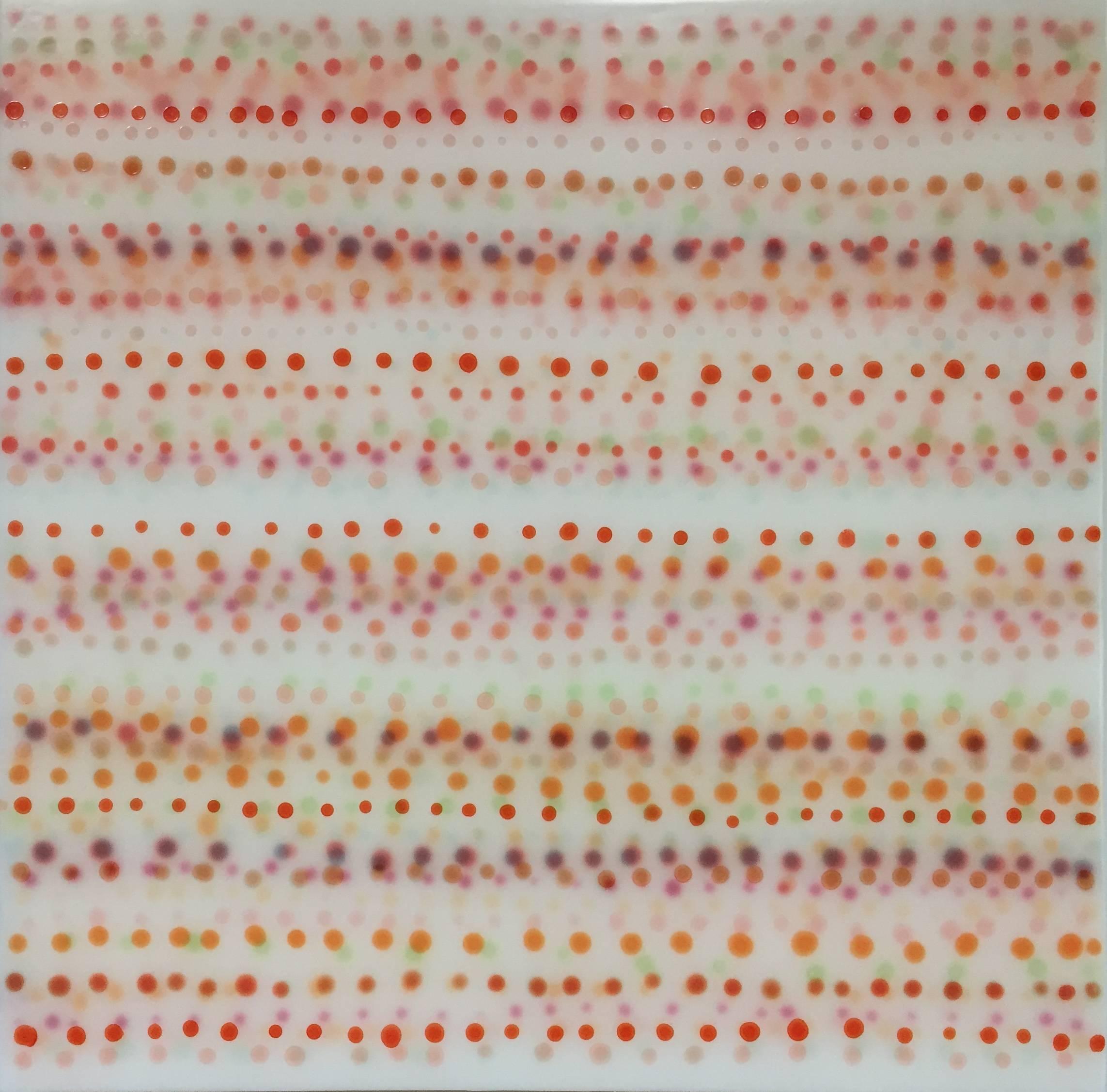 Heidi Van Wieren Abstract Painting - Untitled (Ruby Rows 0082)