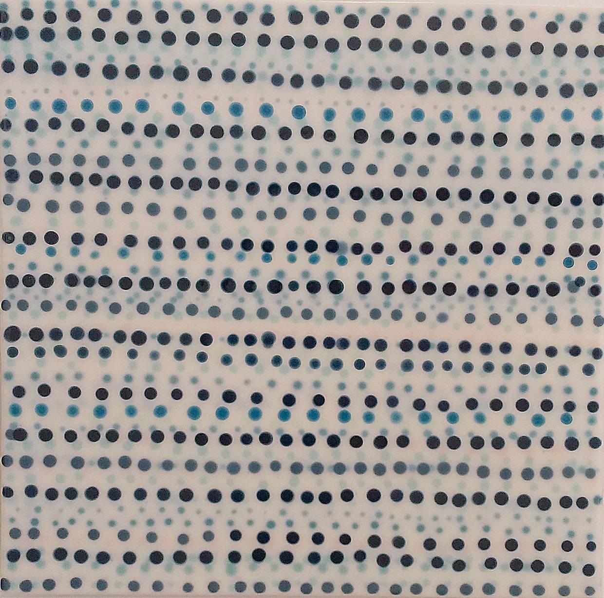 Heidi Van Wieren Abstract Painting - Blue Rows 008