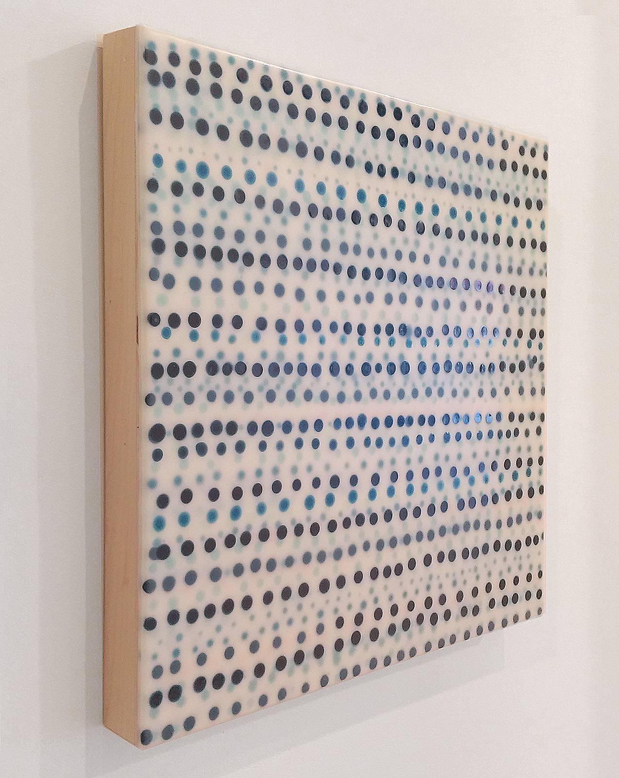 Blue Rows 008 - Painting by Heidi Van Wieren
