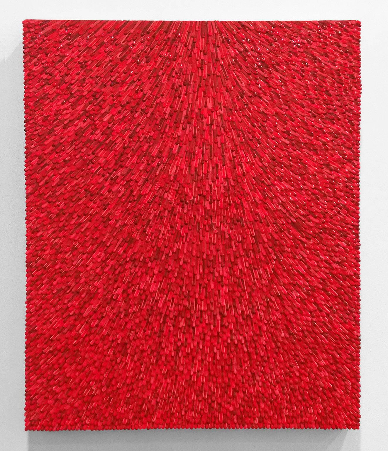 Omar Chacon Abstract Painting - Variation #1 of Mesalina Roja VA