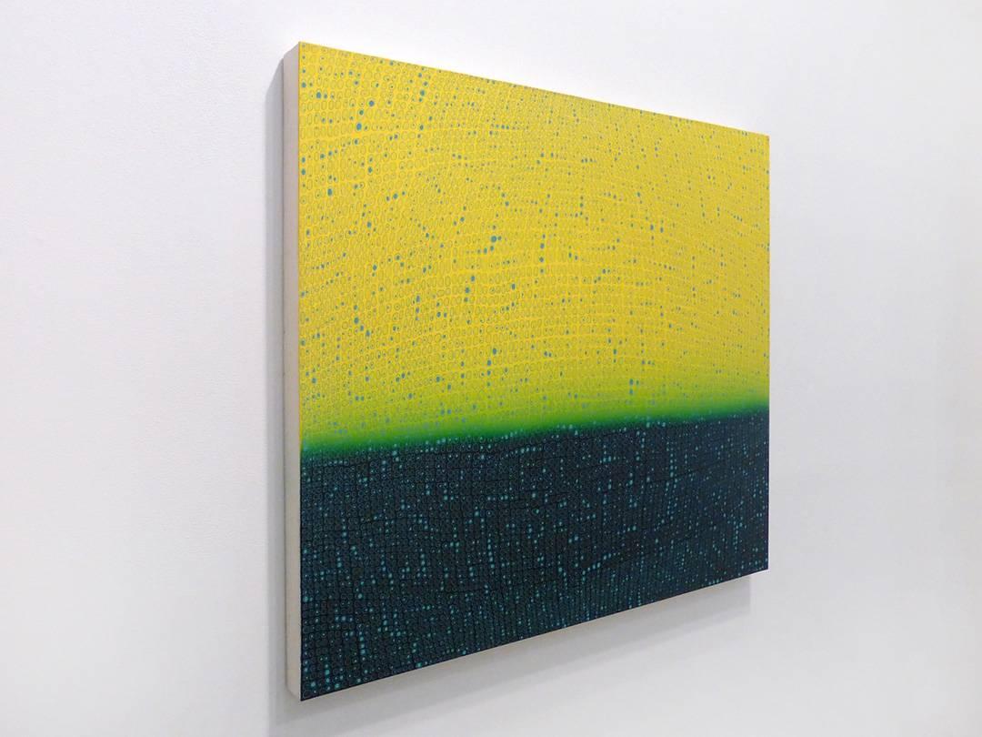 Arch/Horizon Painting 5 - Yellow Abstract Painting by Teo González