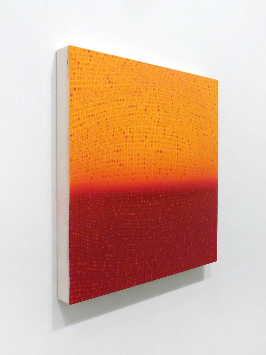 Arch/Horizon Painting 1 - Orange Abstract Painting by Teo González