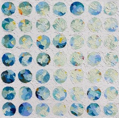 Pintura abstracta contemporánea llena de vida, pintura al óleo espesa y con textura, original, 2024