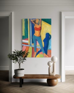Contemporary Oil Painting on Canvas, Figurative Oil Painting, Signed, 48x36