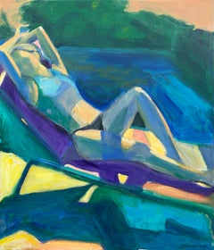 Reclining Figure, Maura Petersen, Acrylic Paint on Canvas, Figurative Painting