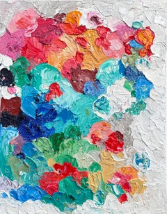 Original Colorful Oil Painting, Oil Impasto, Textured Contemporary Abstract