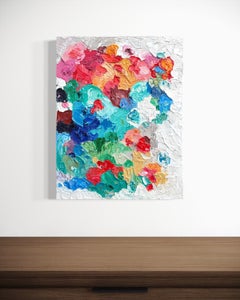Original Colorful Oil Painting, Oil Impasto, Textured Contemporary Abstract