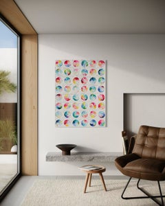 Rainbow Rolex IV, Colorful Abstract Oil Painting, Textured Impasto, Contemporary