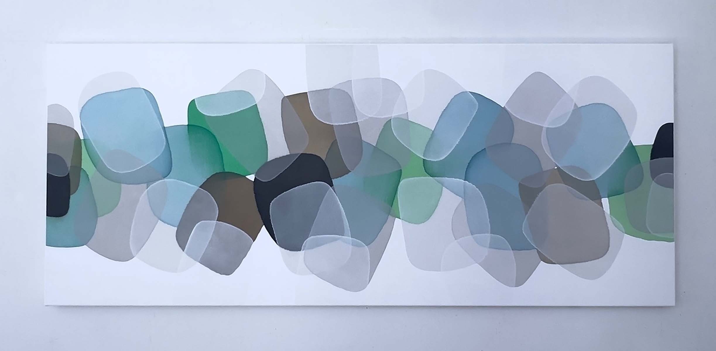 Charlie Bluett Abstract Painting - Patterns Upon the Beach