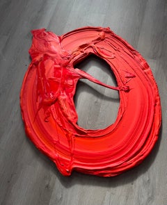 Pittura astratta di Soninka, polimero acrilico su alluminio, firmata, 2010+