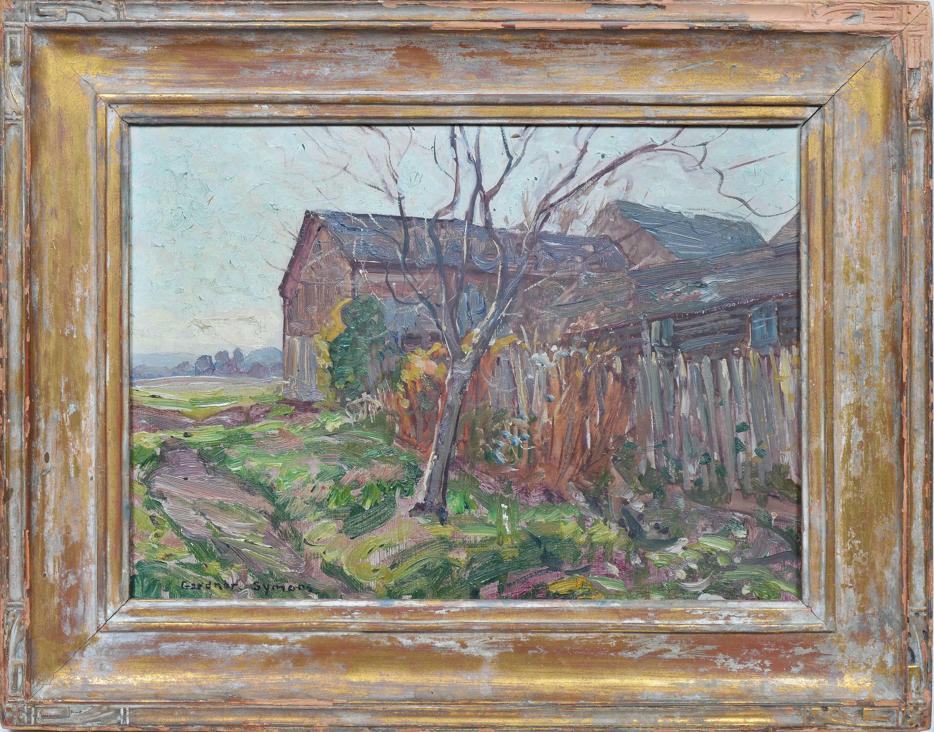 George Gardner Symons Landscape Painting - Late Fall Impressionist Landscape