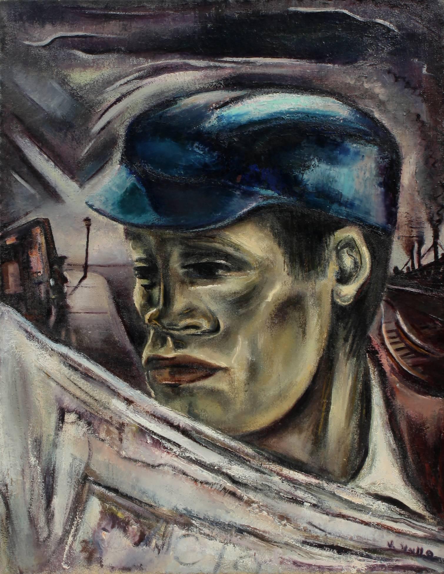 James Vullo Figurative Painting - Portrait of an African American Man