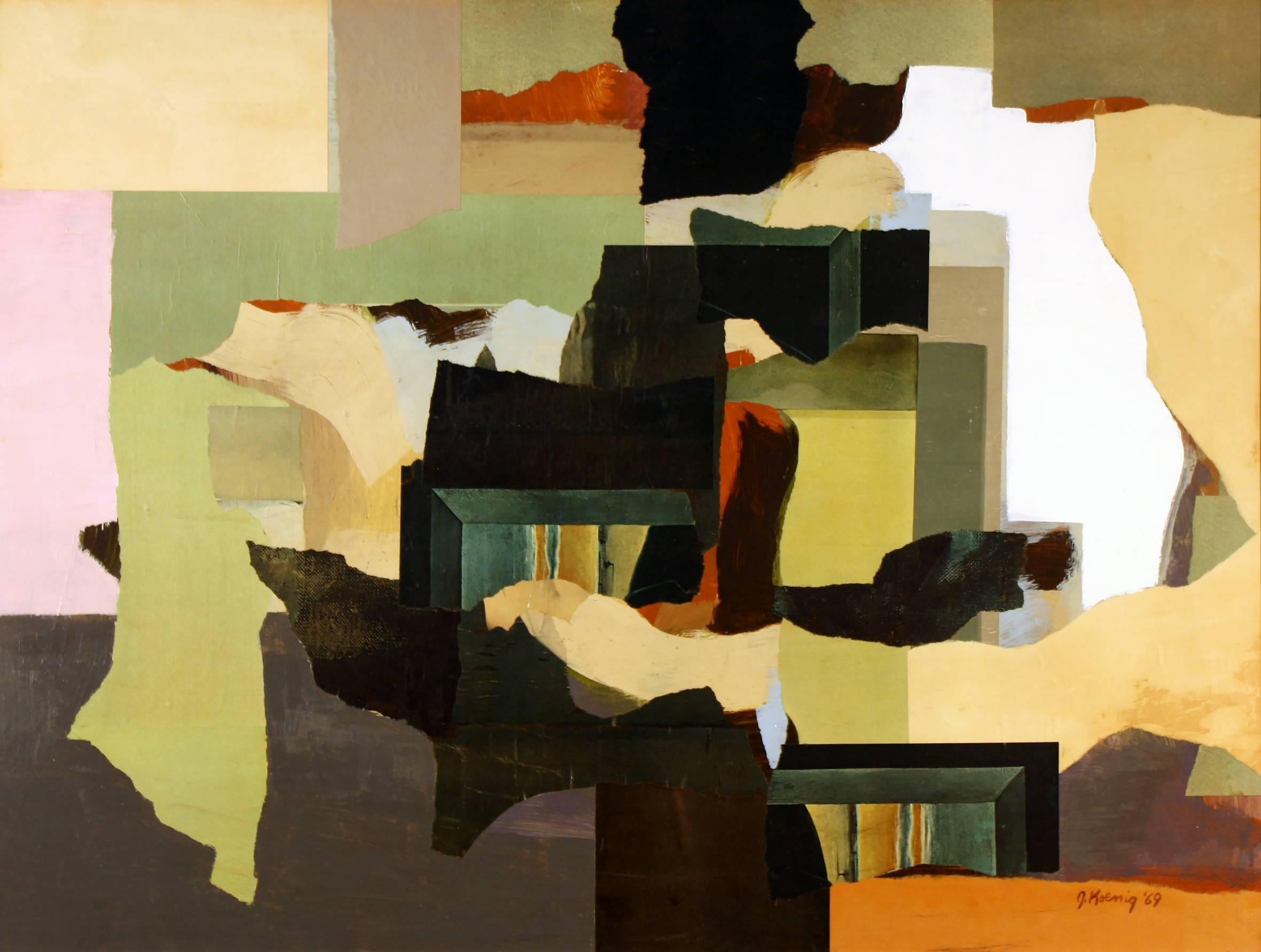 James Koenig Abstract Painting - Untitled Collage