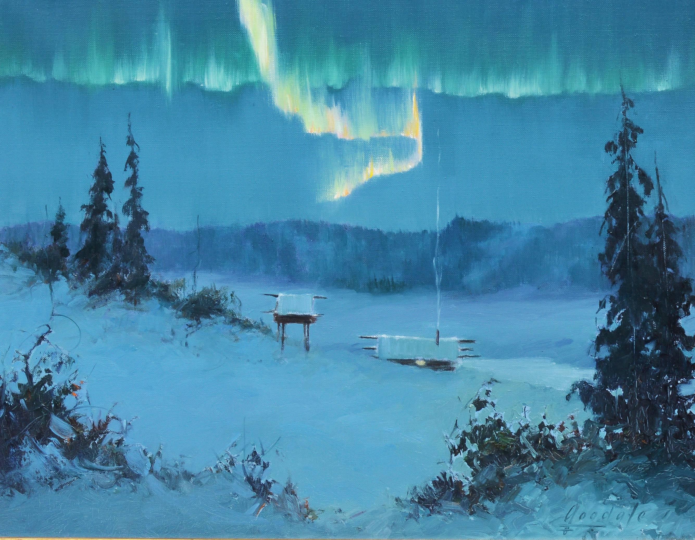 Auror Borealis, Alaskan Nocturnal View by Ellen Goodale 1934 1