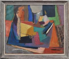 Midcentury Modern Cubist Still Life